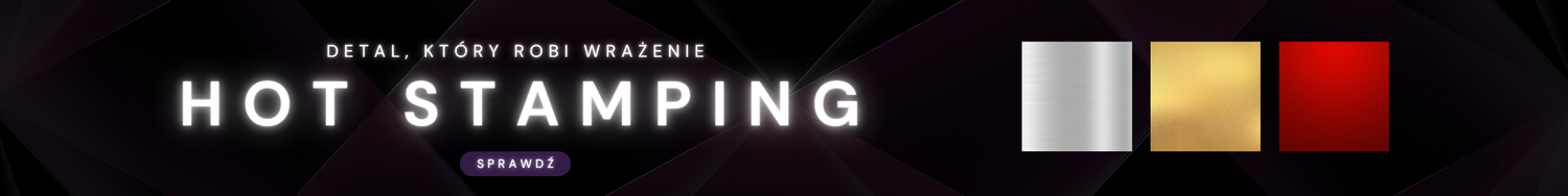 hot stamping folia złota, srebrna i czerwona