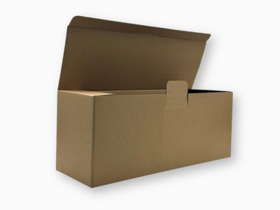 Opakowanie dla branży  biurowej,  e -commerce. Stosowane m.in. do materiałów eksploatacyjnych do drukarek oraz wysyłek e-comerce. Surowiec: tektura 3-warstwowa, fala E, szaro-szara